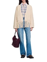 Fringed Knit Cardigan