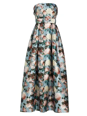 Brielle Floral Strapless Gown