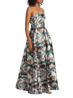Brielle Floral Strapless Gown