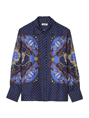 Patterned Silk Shirt