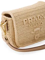 Raffia And Leather Shoulder Bag