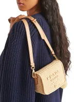 Raffia And Leather Shoulder Bag
