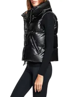 Arley Vegan Leather Down Puffer Vest