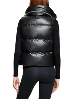 Arley Vegan Leather Down Puffer Vest