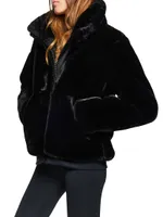 Zip-Front Faux Fur Jacket