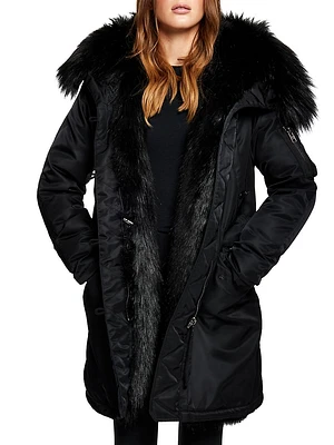 Stella Faux Fur-Lined Down Coat