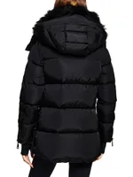 Scarlett Down Shearling-Lined Puffer Coat