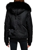 Sloane Faux Fur-Trimmed Down Coat