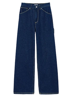 Wide-Leg Flared Jeans