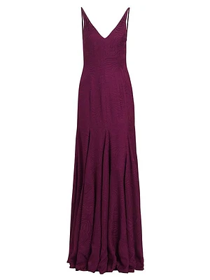 Marilyn Sleeveless Jacquard Gown