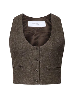 Charlie Cropped Wool Vest