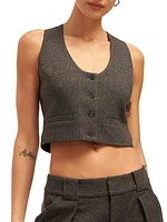 Charlie Cropped Wool Vest