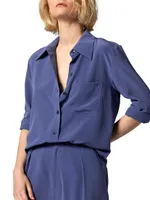 Quinne Collared Silk Blouse