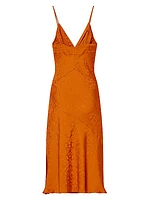 Leo Leopard Jacquard Bias Slip Dress
