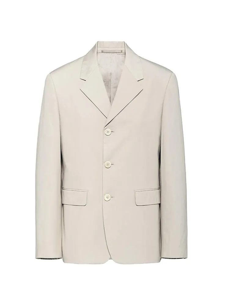 Single-Breasted Mohair Wool Jacket