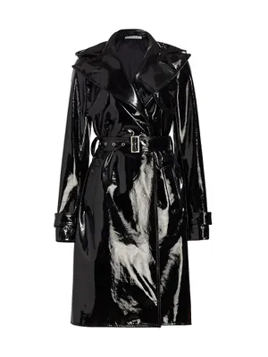 Patent Leather Trench Coat