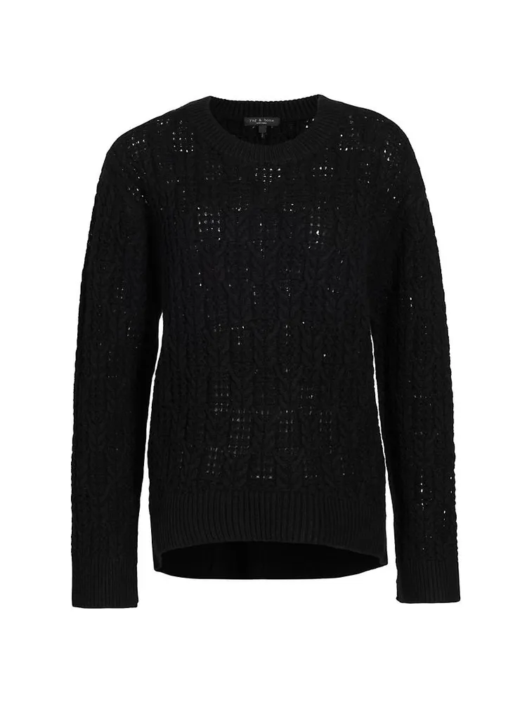 Divya Cable-Knit Wool Sweater