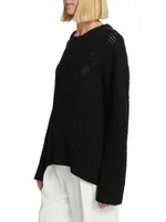 Divya Cable-Knit Wool Sweater