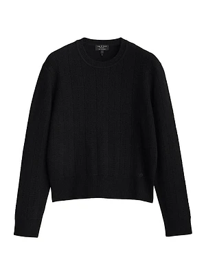 Durham Herringbone Cashmere Sweater