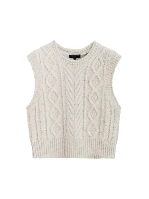 Brody Cable-Knit Wool-Blend Vest