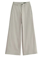 Sofie Cotton-Blend Wide-Leg Chino Pants