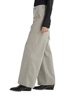 Sofie Cotton-Blend Wide-Leg Chino Pants