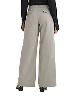 Sofie Cotton-Blend Wide-Leg Chino Pants