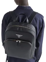 Saffiano Leather Backpack