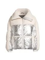 Elmira Metallic Sherpa Down Jacket