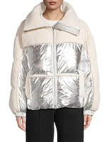 Elmira Metallic Sherpa Down Jacket