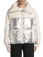 Elmira Metallic Sherpa Down Jacket