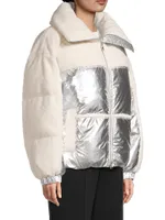 Elmira Metallic Sherpa Down Jacket