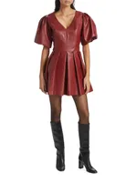 Alexis Faux Leather Minidress