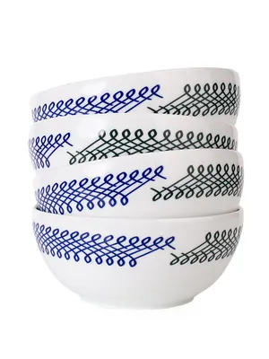 Ribbon 4-Piece Cereal Bowl Set