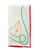 Fete Embroidered Linen Napkins 4-Piece Set