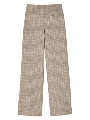 Straight Leg Tweed Trousers