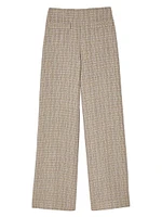 Straight Leg Tweed Trousers