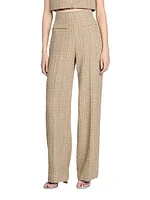 Straight Leg Tweed Trousers