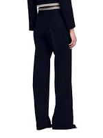 High-Waisted Tweed Trousers