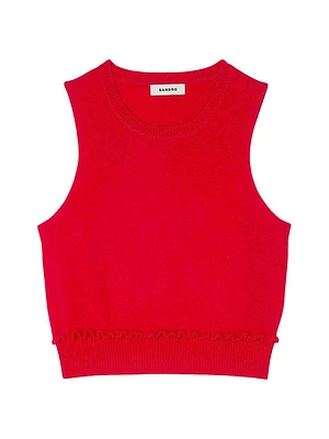 Ruffled Cropped Jumper