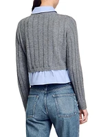 Cropped Wool and Cashmere Sweater