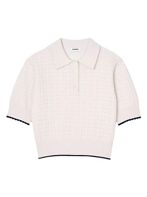 Contrasting Piping Cropped Jumper