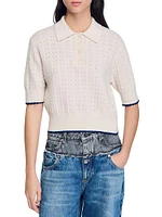 Contrasting Piping Cropped Jumper