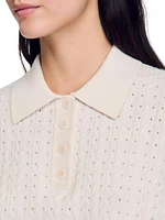 Contrasting Piping Cropped Jumper