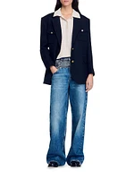 Contrasting Piping Cropped Jumper