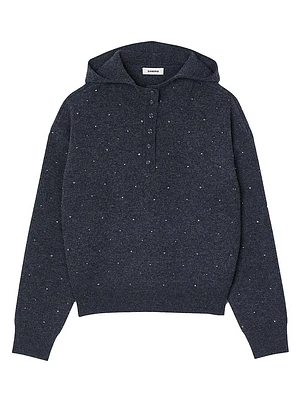 Rhinestone Hooded Jumper