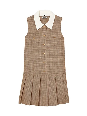 Short Micro Houndstooth Dress