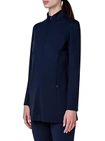 Zip-Front Tunic Shirt