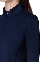 Zip-Front Tunic Shirt