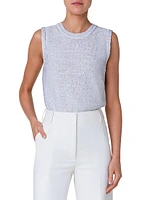 Sequin-Embellished Linen-Blend Sweater Vest